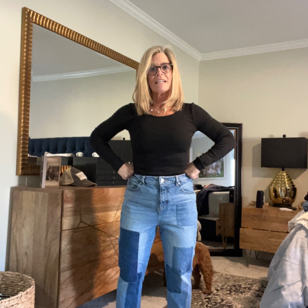 Loft Patchwork Jeans - image 4